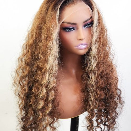 Brooklyn Hair 13x4 HD Lace Front Color-Pop Wig / Deep Wave 24-26" 24-26" / Sun-kissed / 13x4 HD Lace