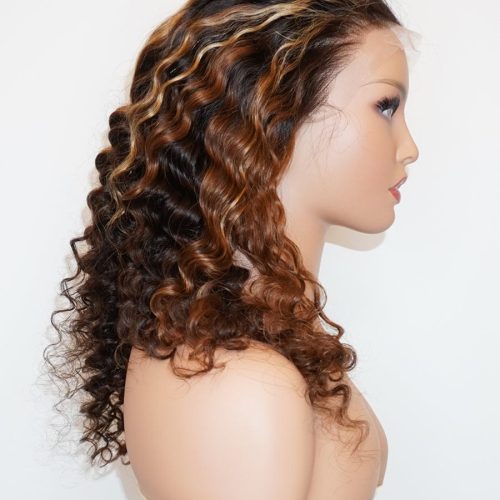 13x4 hd lace front color pop wig deep wave wig sun kissed brooklyn hair 42191379235122