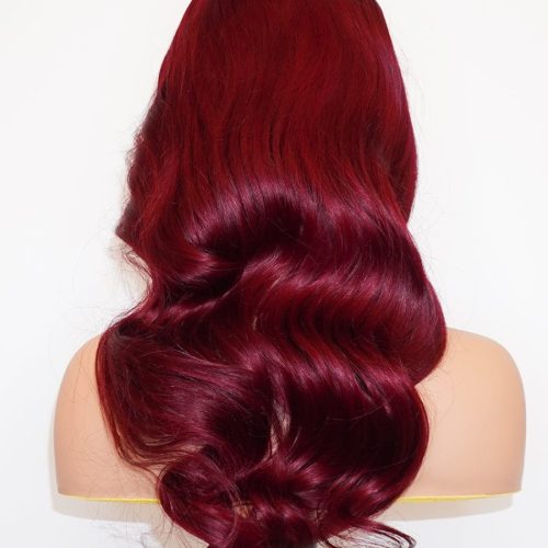 Brooklyn Hair 13x4 HD Lace Front Color-Pop Wig / Loose Body Wave Wig-Ruby Red