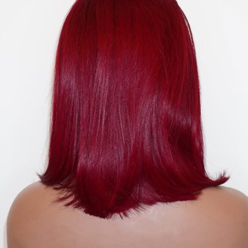 13x4 hd lace front color pop wig straight bob wig ruby red brooklyn hair bob short ruby red 13x4 hd lace 42190878802226