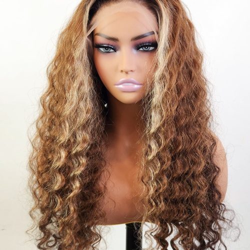 Brooklyn Hair 13x4 HD Lace Front Wig / Deep Wave Sun Kissed 24-26" / Sun-kissed / 13x4 HD Lace