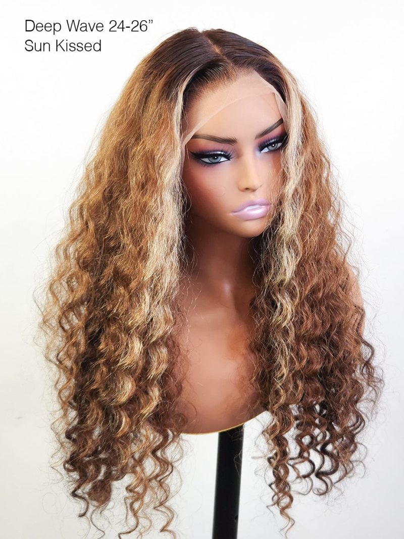 13x4 hd lace front wig deep wave sun kissed brooklyn hair 45747952156978