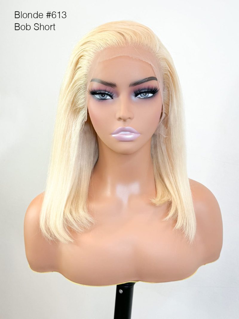 13x4 swiss hd lace front wig straight bob blonde 12 brooklyn hair 12 blonde 45790310105394