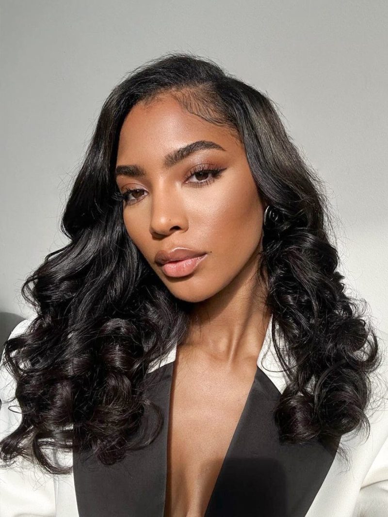 13x6 super natural hairline raw hair loose body wave tiny knots wig swiss hd lace frontal pre plucked bleached brooklyn hair 46508586926386