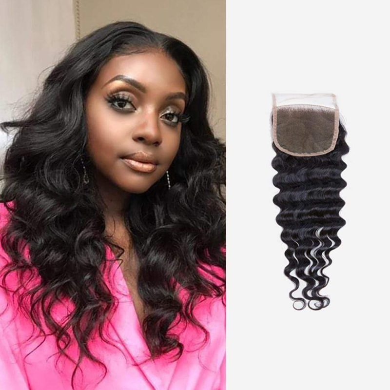 4x4 lace closure brazilian loose wave brooklyn hair 28445497557091