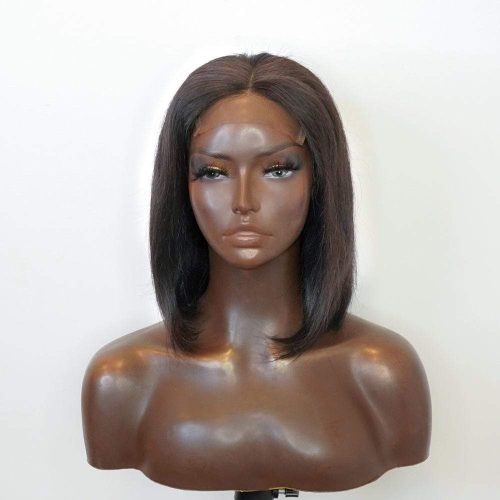 4x4 lace closure wig straight bob short style brooklyn hair 10 12 natural black 40541446766898