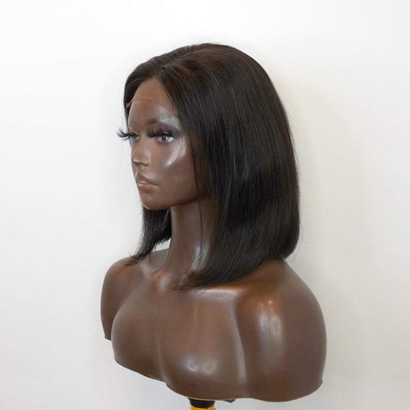 4x4 lace closure wig straight bob short style brooklyn hair 10 12 natural black 40541446865202