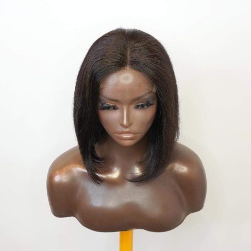 4x4 lace closure wig straight bob short style brooklyn hair 10 12 natural black 40541446897970