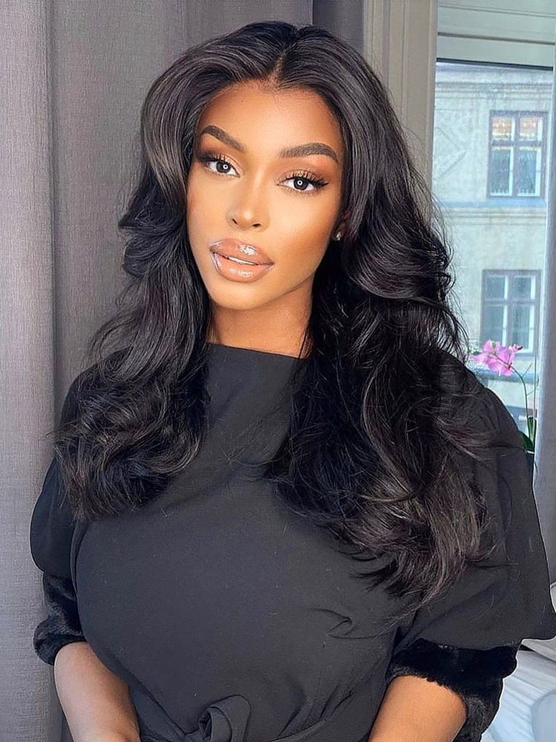 6x6 glueless natural loose body wave pre all parting max tiny knots wig swiss hd lace raw hair 180 density brooklyn hair 46609194484018