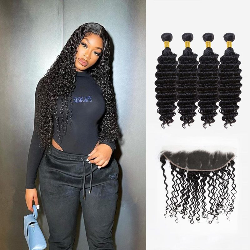 brooklyn hair 11a deep wave 4 bundles with 13x4 lace frontal look brooklyn hair 29353123283043