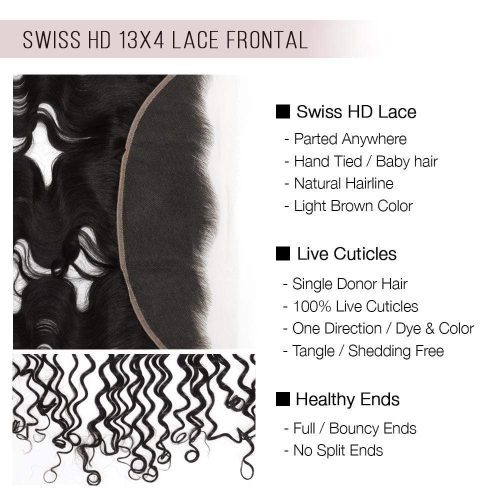 Brooklyn Hair Brooklyn Hair 11A Deep Wave / 4 Bundles with 13x4 Lace Frontal Look Swiss HD Lace