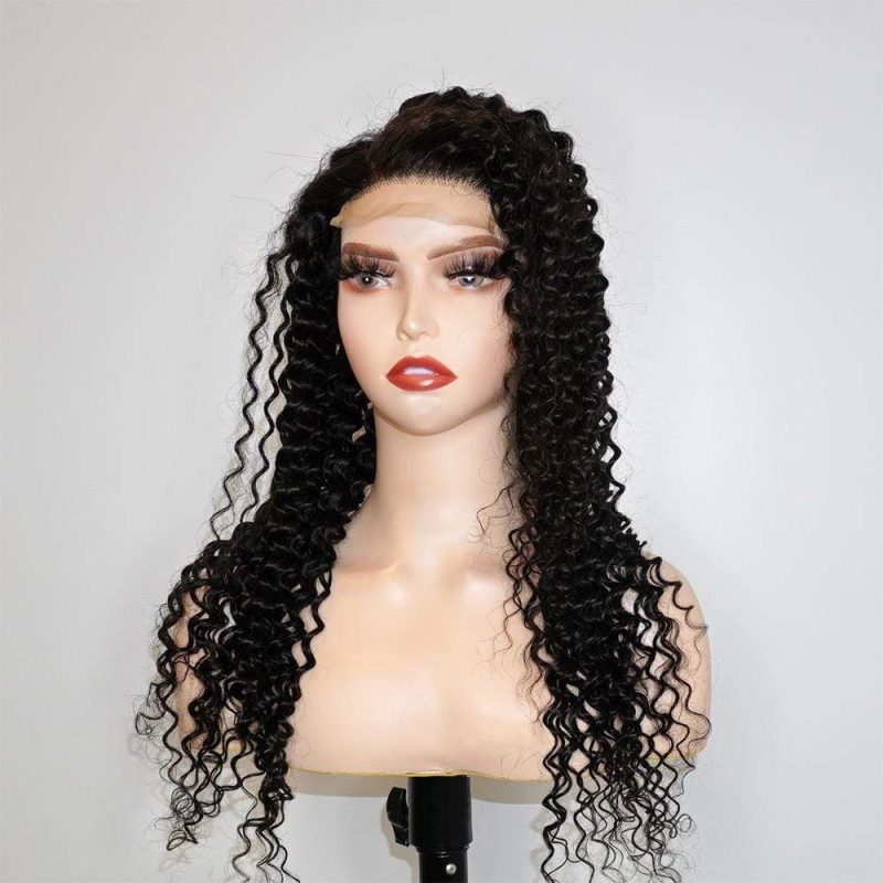 brooklyn hair 4x4 lace closure wig caribbean deep wave style brooklyn hair 24 26 natural black 28361292906595