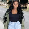 Brooklyn Hair Color-Pop Wig! Natural Loose Body Wave 13x4 HD Lace Front 24-26" 180% Density 24-26" / Natural Black / 13x4 HD Lace