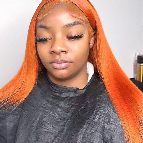 ginger silky straight color pop wig 13x4 hd lace front cajun spice brooklyn hair 46588202516786