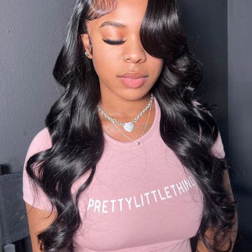 loose body wave glueless wig invisible small knots 5x5 swiss hd pre cut lace 180 density brooklyn hair 46508924404018