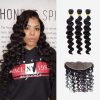 Brooklyn Hair 9A Loose Wave / 3 Bundles with 13x4 Lace Frontal Look by Jenny - Brooklyn Hair