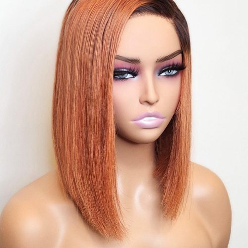 ombre ginger 5x5 hd pre cut lace glueless bob style wig brooklyn hair bob style 10 ombre ginger side c part 47831961567538