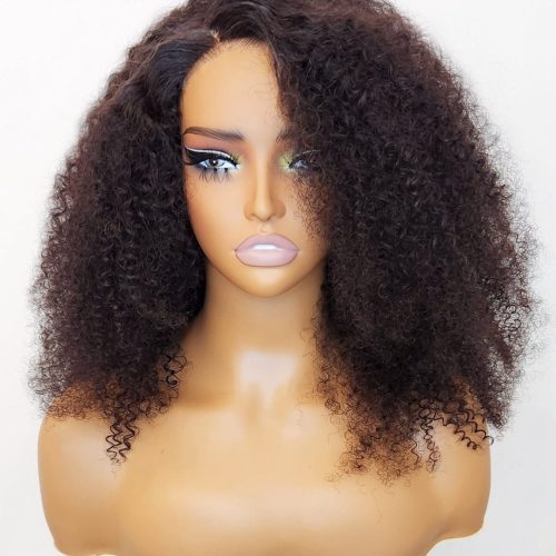 Brooklyn Hair Small Knots 5x5 HD Pre Cut Lace Glueless Wig Afro Kinky Curly 20-22