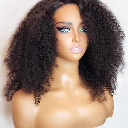 small knots 5x5 hd pre cut lace glueless wig afro kinky curly brooklyn hair 45851259928882