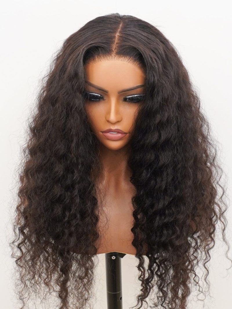 small knots 5x5 hd pre cut lace glueless wig deep wave 180 density brooklyn hair 44618740564274