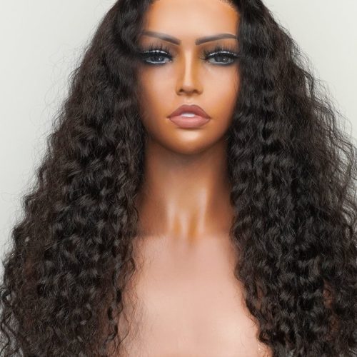 small knots 5x5 hd pre cut lace glueless wig deep wave 180 density brooklyn hair 44618740629810