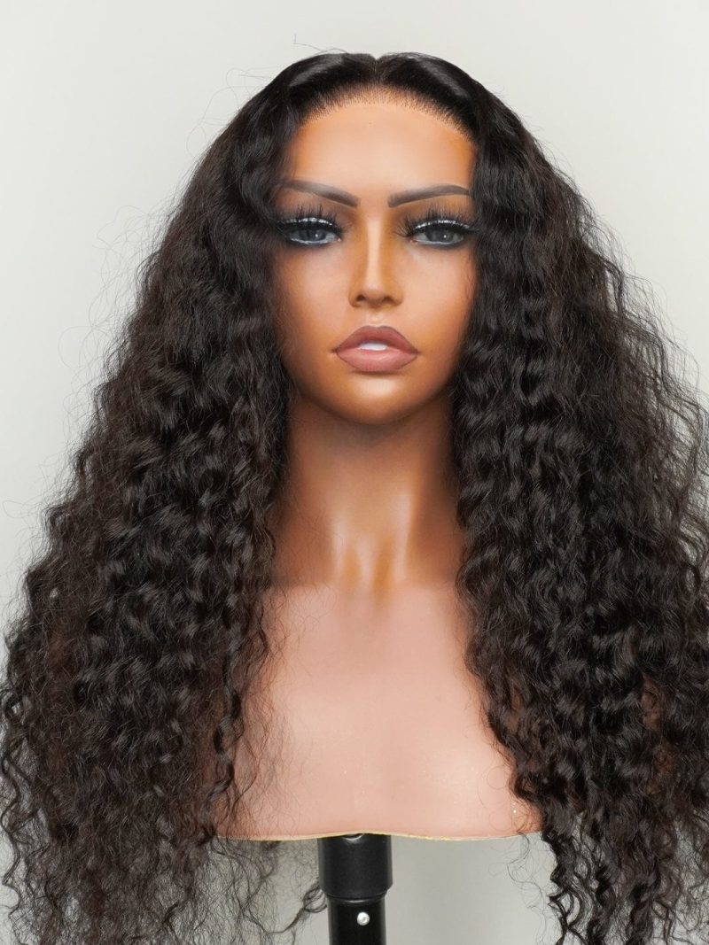 small knots 5x5 hd pre cut lace glueless wig deep wave 180 density brooklyn hair 44618740629810