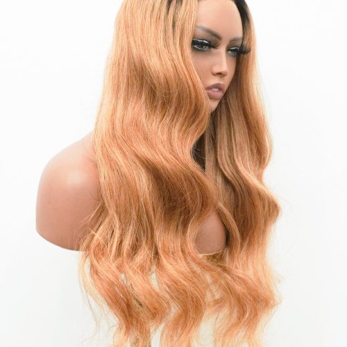 Brooklyn Hair Small Knots 5x5 HD Pre Cut Lace Glueless Wig Ombre Blonde Loose Body Wave 180% Density 24-26" / Ombre Blonde