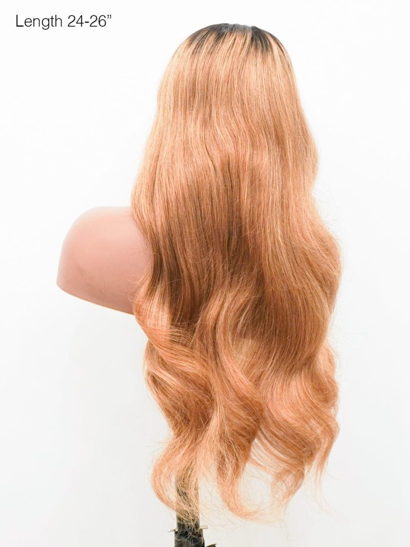 small knots 5x5 hd pre cut lace glueless wig ombre blonde loose body wave 180 density brooklyn hair 44618712351026