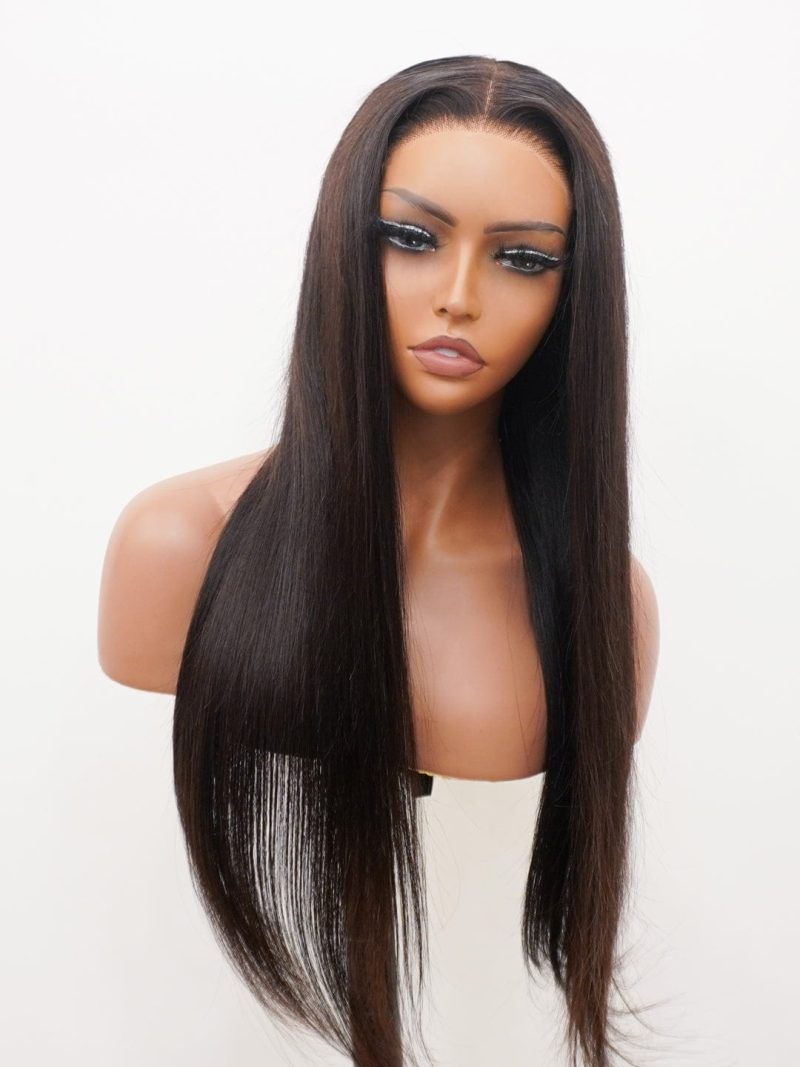 small knots 5x5 hd pre cut lace glueless wig straight 180 density brooklyn hair 44621822591282