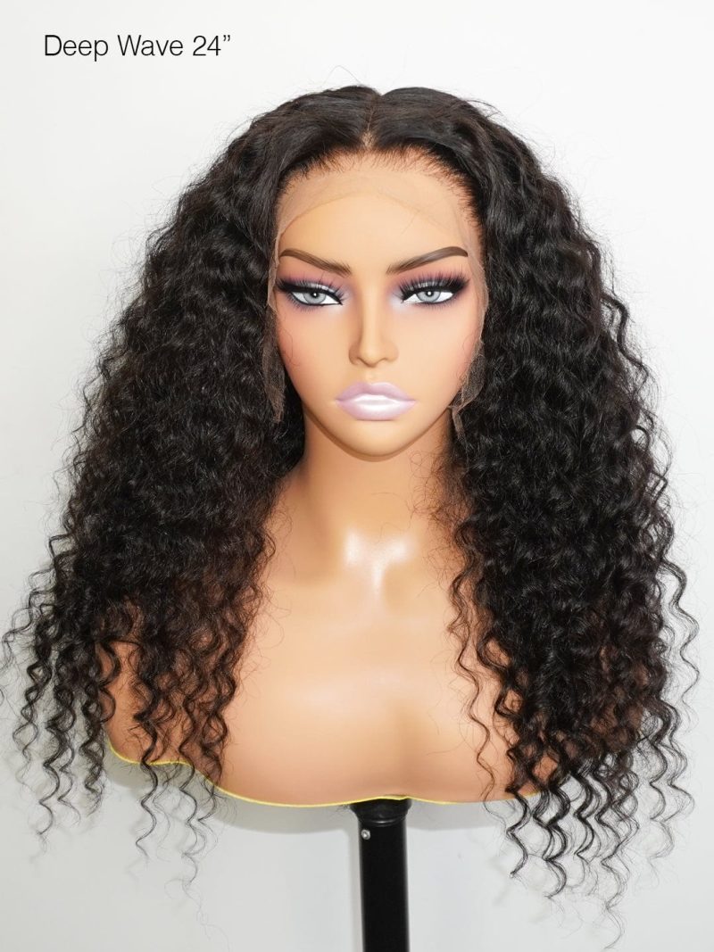 tiny knots 13x6 swiss hd lace pre bleached plucked knots wig deep wave brooklyn hair 45793573404978