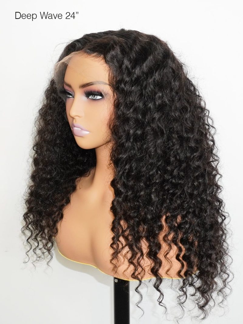 Brooklyn Hair Tiny Knots 13x6 Swiss HD Lace Pre Bleached & Plucked Knots Wig Deep Wave