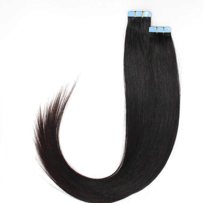 virgin straight tape in hair extensions brooklyn hair 22 natural black 29197842514019